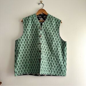 Vintage Reversible Quilted Vest‎